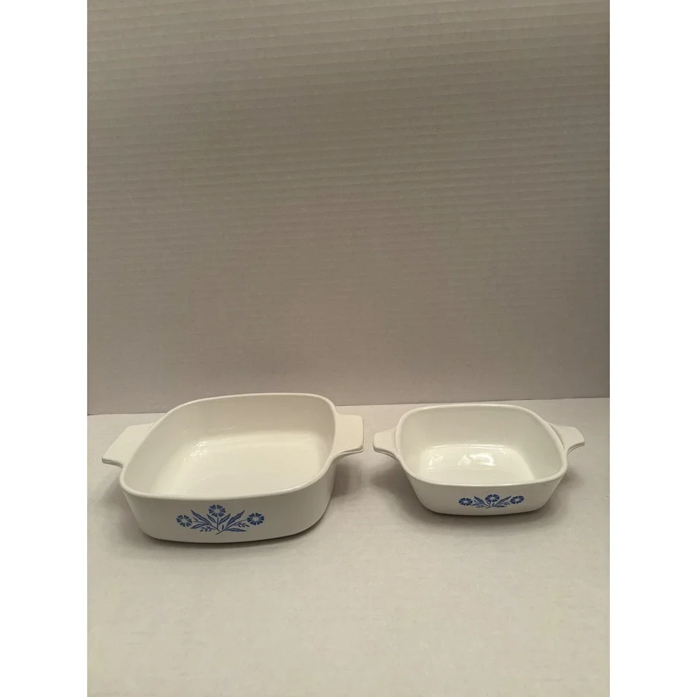 Vintage‎ Corning Ware Cornflower Blue 1 Quart A-1-B and P-41 Petite Pan Set